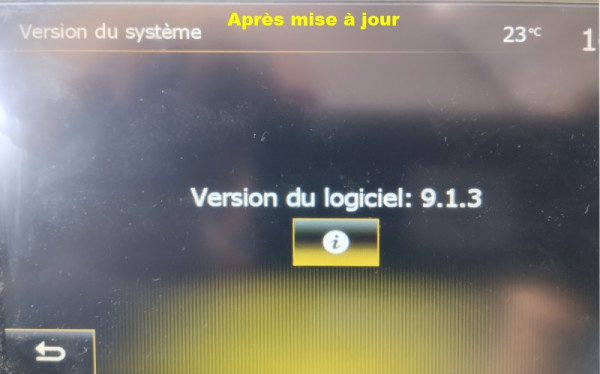 Après mise à jour Medianav